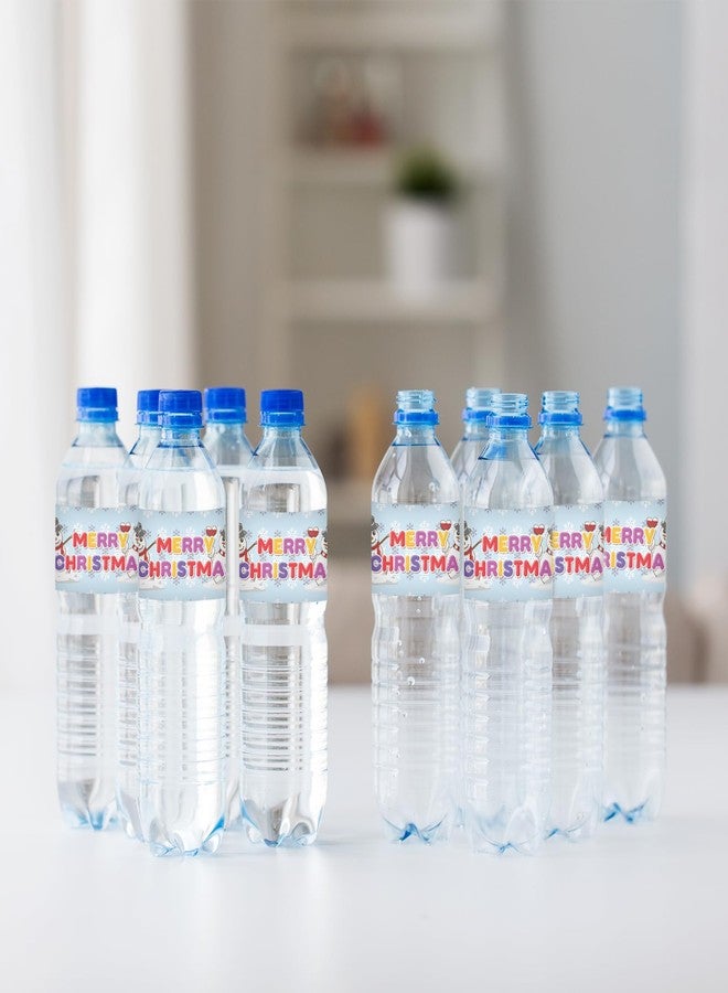 Maicaiffe Merry Christmas Water Bottle Stickers, Hello Winter Snowman Snowflake Water Bottle Label, Happy Holiday Party Decorations, Christmas Theme Party Supplies 32 Stickers - Image 5
